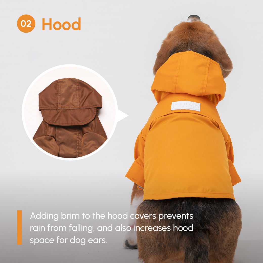 Tribeca adjustable velcro raincoat - Egg Yolk
