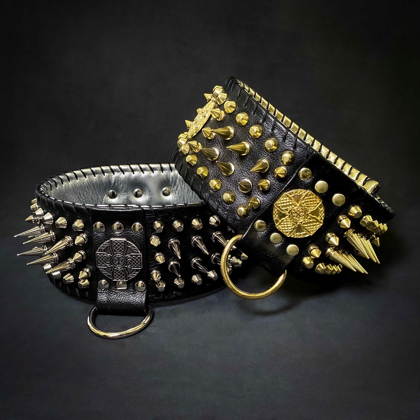 ''Imperium'' hand stitched 8 cm wide show collar