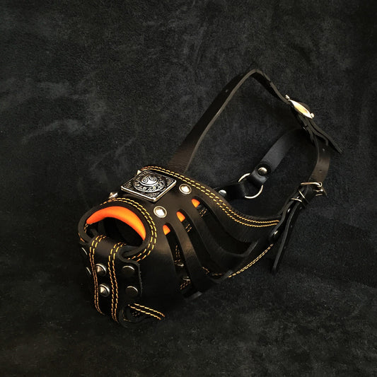 ''Eros'' Basket Muzzle black & orange